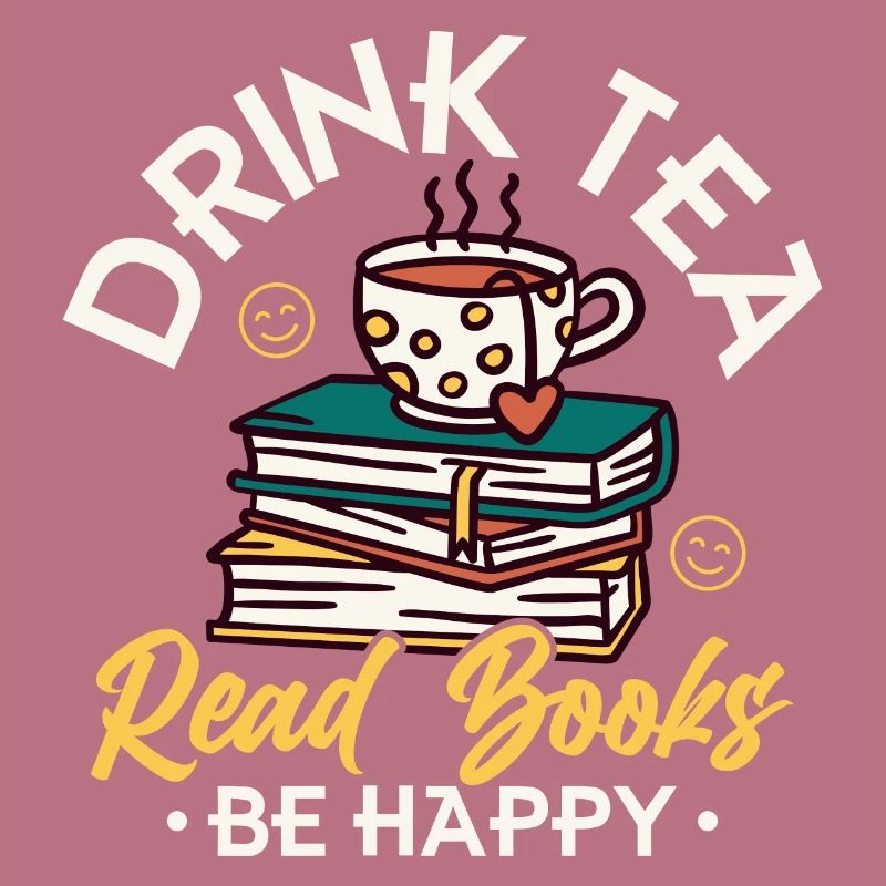 Drink Tea Read Books Be Happy Tea Bag Mug Tea Drin