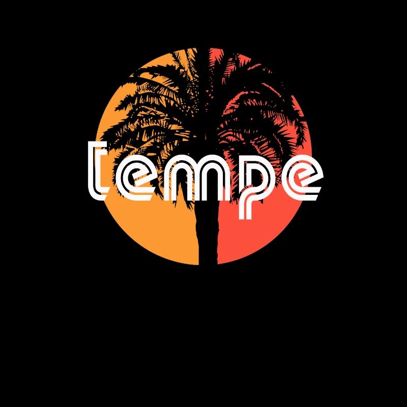 Tempe Arizona Artistic Vacation Souvenir Palm Tree