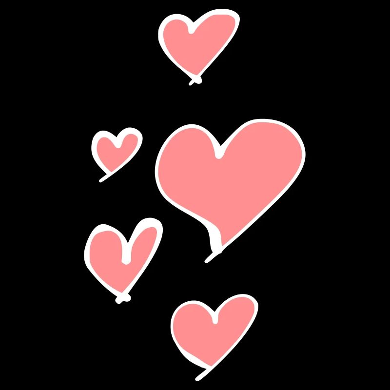 Coeurs de Saint Valentin rose et blanc