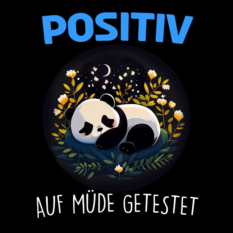 Positiv Müde Panda Pandabären Fun Nachthemd Pajama