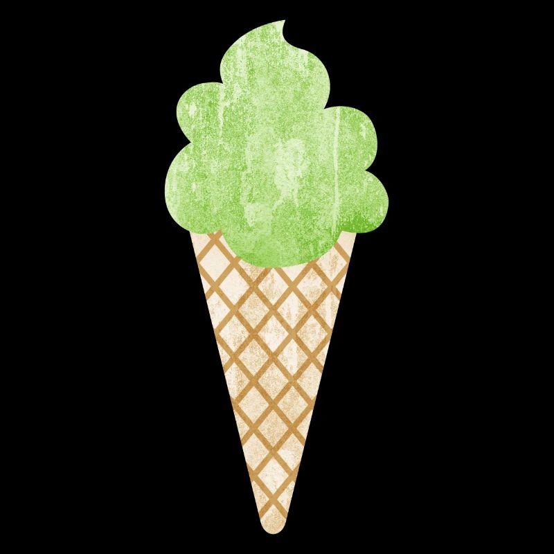 Cornet de crème glacée Cornet de crème glacée Woodruff vert