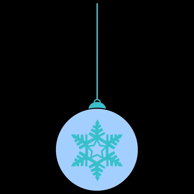 Weihnachtskugel Schneeflocken Blau Ornament