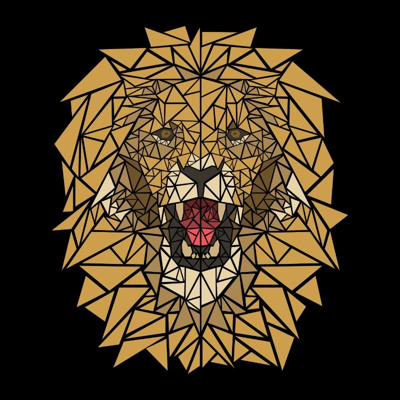 Löwe - Polygon Motiv - Geometrisch Geschenk