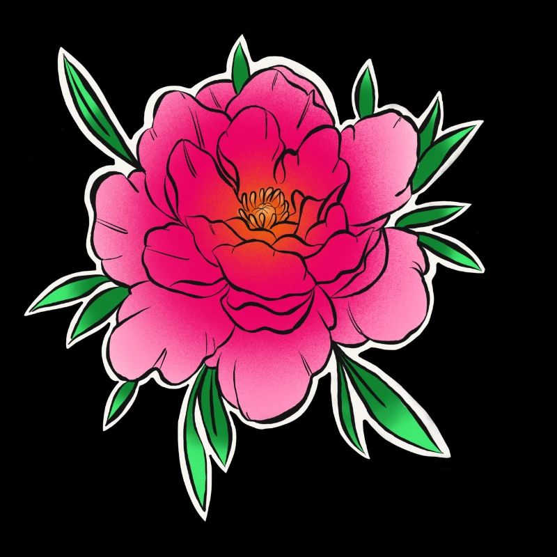 Rose sauvage rose vert