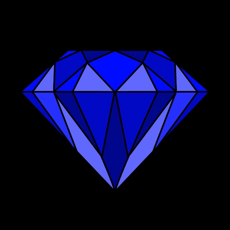 Diamant en bleu
