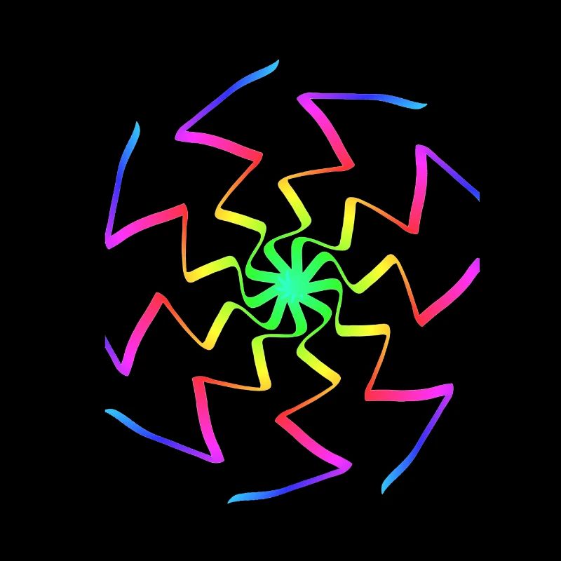 Whirling Neon Gift Eye-Catching Mandala