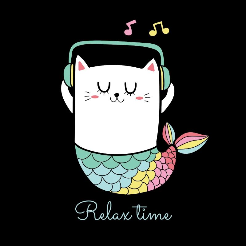 Fille chat chat sirène