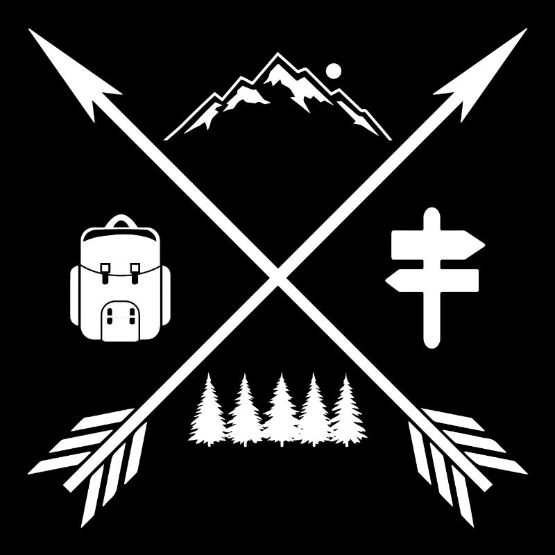 Wandern Wanderer Backpacker Berge Camping Geschenk