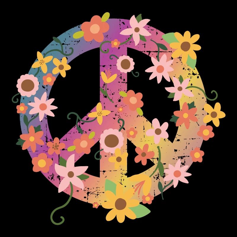 Hippie | Peace-Signe hippies chansons idées cadeaux