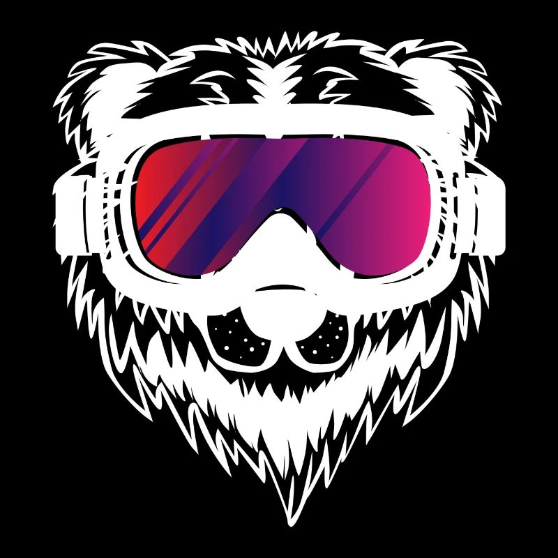 Ski skiing skier bear gift