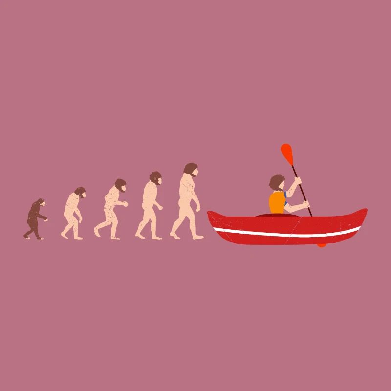 Evolution Canoeing Canoe Idée cadeau drôle