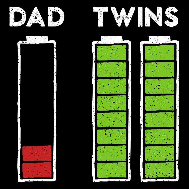 Dad Twins battery empty and full