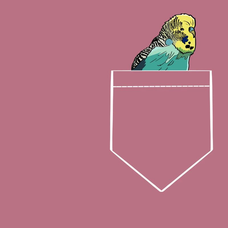 Conception de poche poitrine Budgie avec perruche