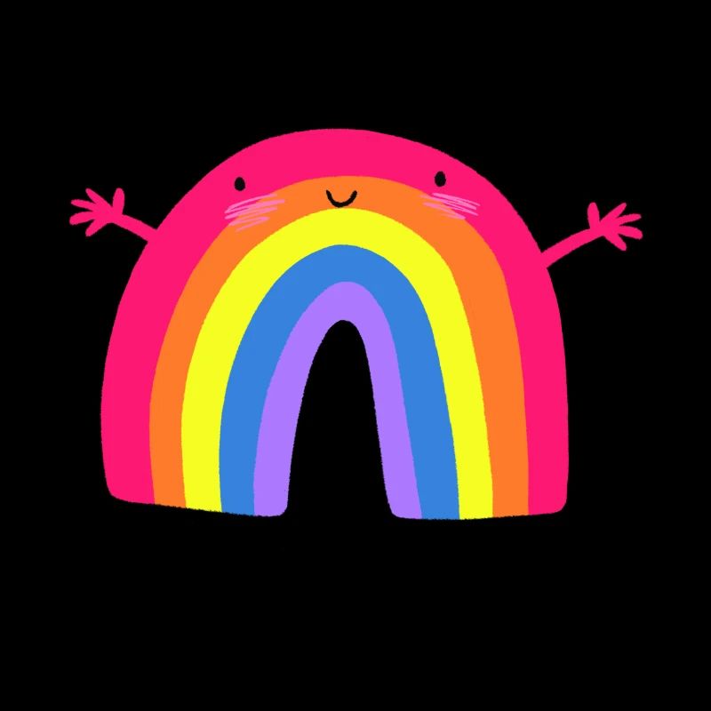 Nette Regenbogenumarmung