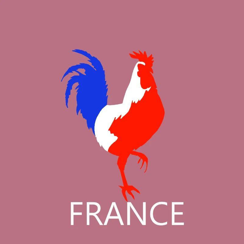 rooster blue white red