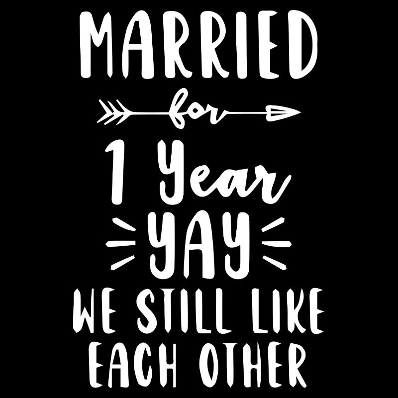 First 1st 1 year Wedding Anniversary