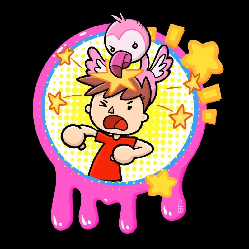 Flamingo Slime Cartoon
