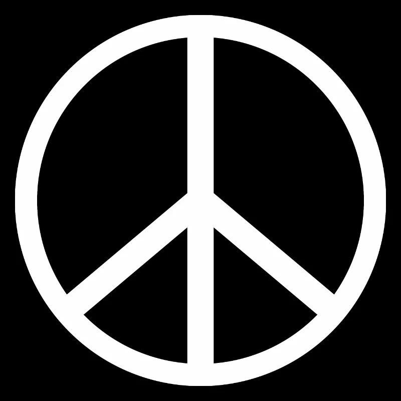 White peace symbol