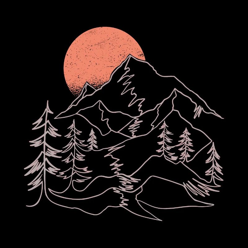 Mountains - landscape in sunset