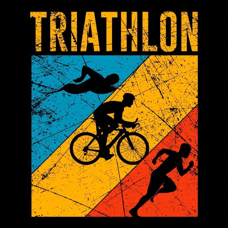 Vintage Triathlon Triathleten Geschenk Ausdauer