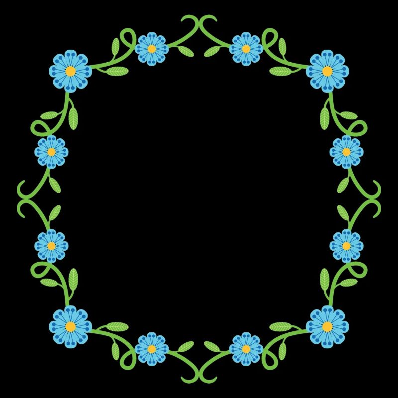 Flowers Wreath Frame