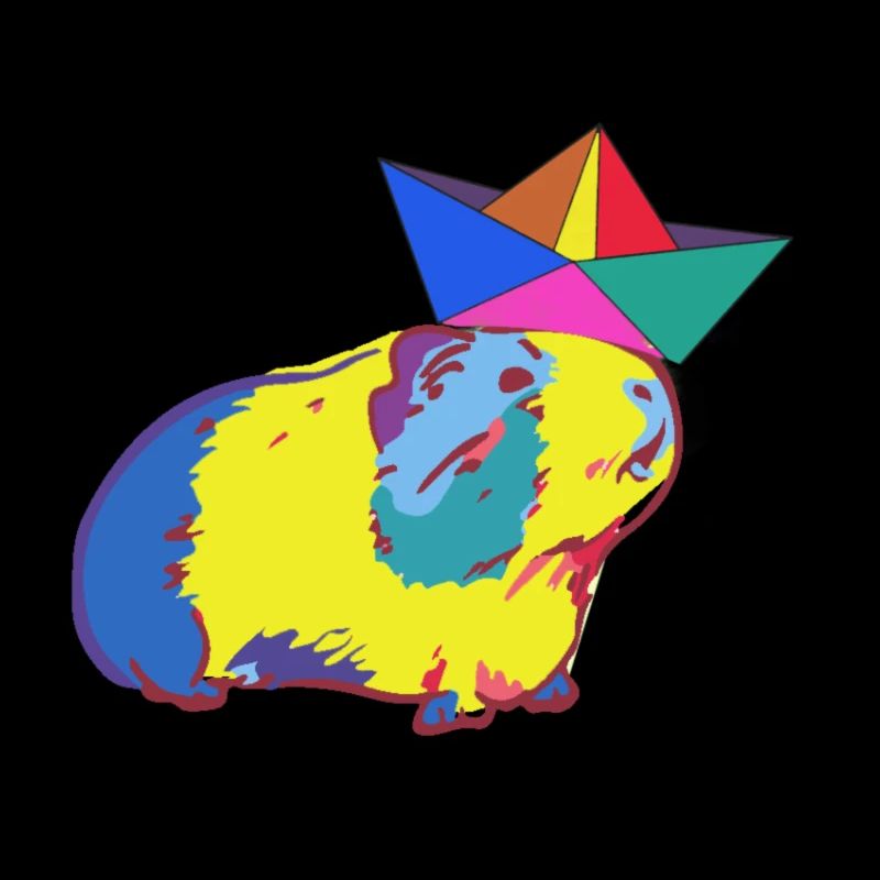 boot,papierboot,meerschweinchen,bunt,hut