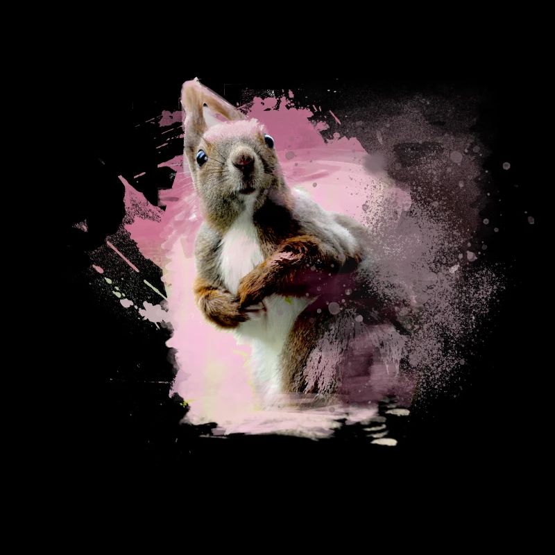 Squirrels, colorful, painting, graffiti, squirrels,
