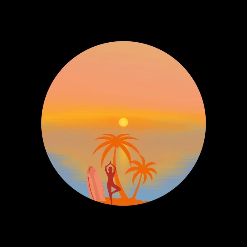 Coucher de soleil sur la plage