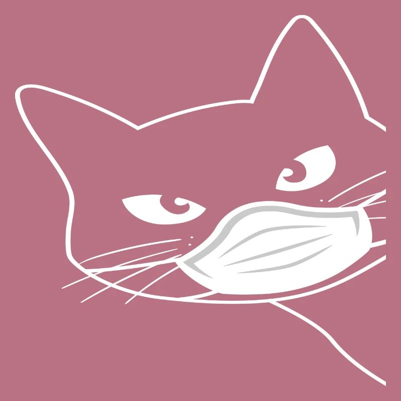 Chat mignon avec protège-dents