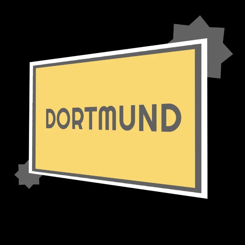 Dortmund Ortsschild - modern grey