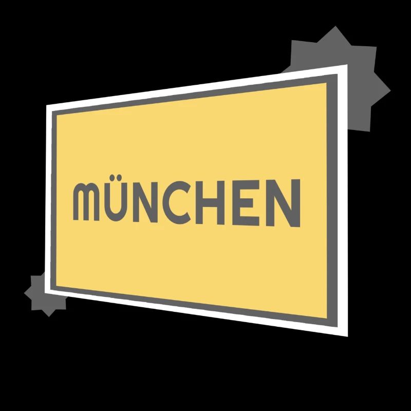 München Ortsschild - modern grey