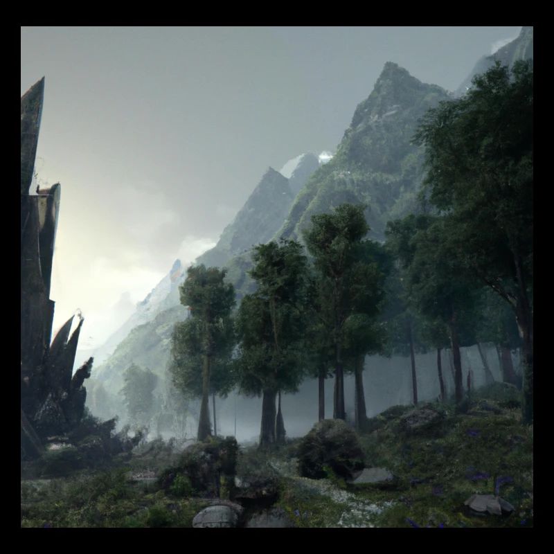 Beau paysage dans le brouillard