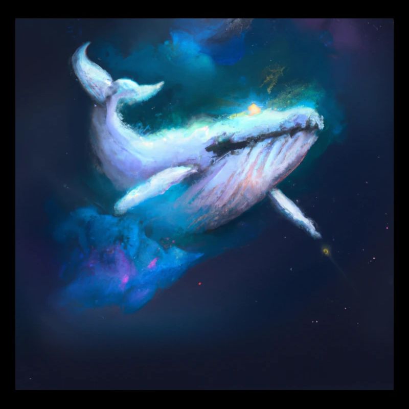 Baleine flottant dans l’espace