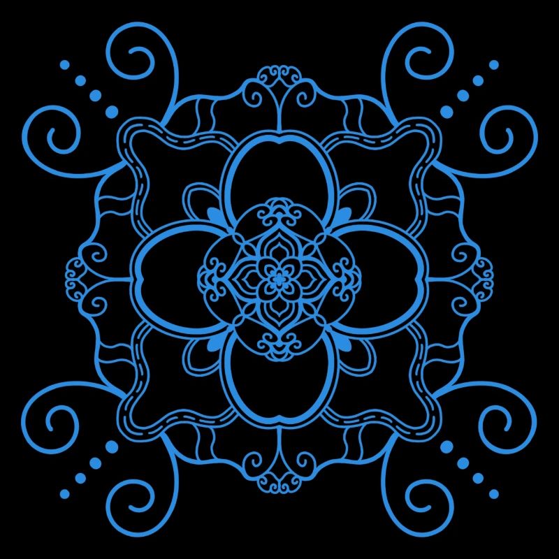 Mandala style - Blau