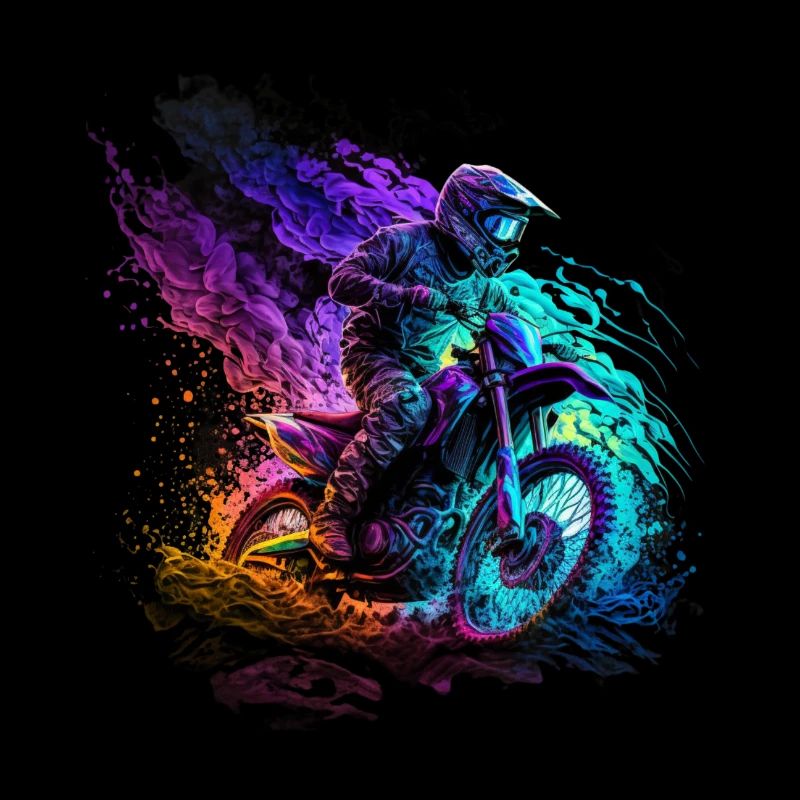Des pilotes de motocross badass dans des couleurs cool