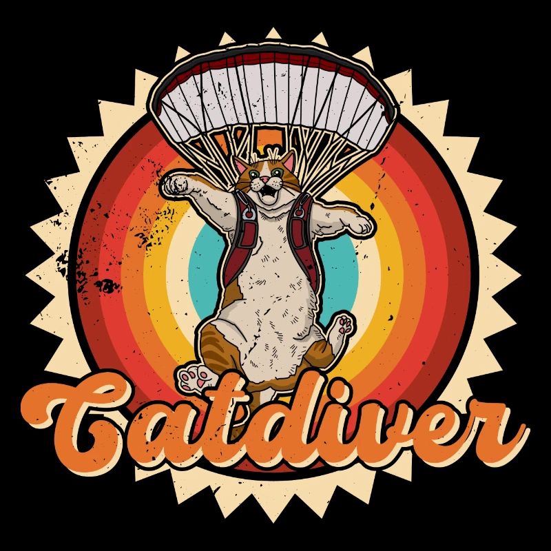 Paraglider flying Catdiver Skydiving Skydiver