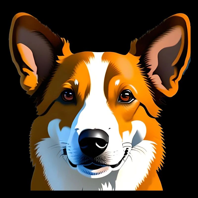 Dessin réaliste de chien brun clair