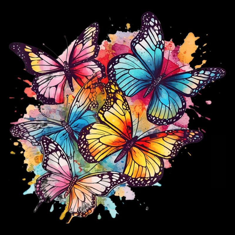 Beaux papillons Aquarelle Art