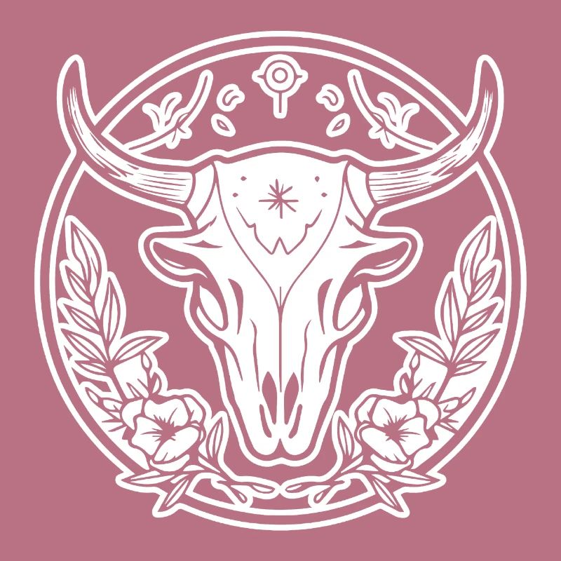 Crâne de vache Boho