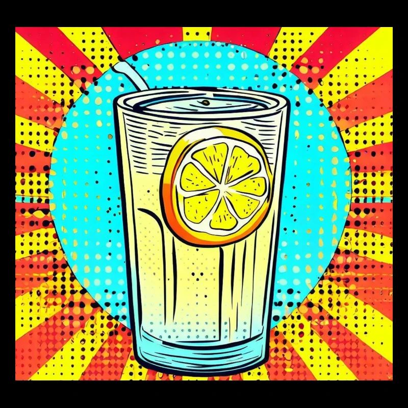 Pop-Art-Limonade: Ein erfrischendes Glas Vibrant