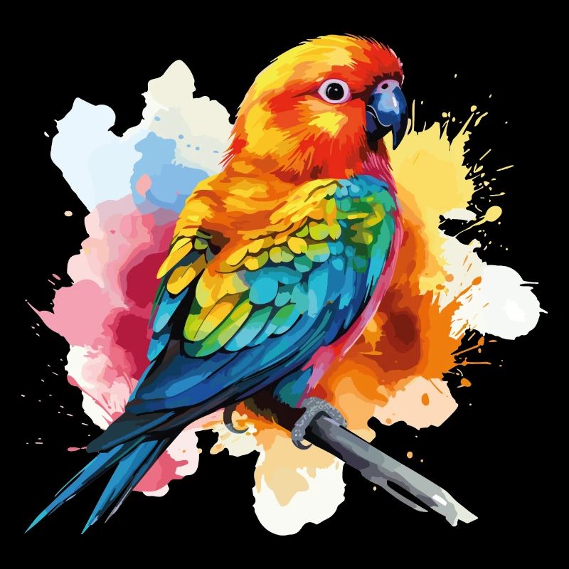 Farbenfroher Papagei: Exotische Kunst