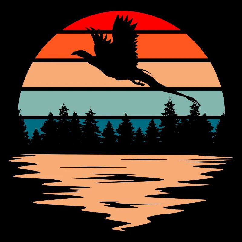 Pheasant retro South Dakota