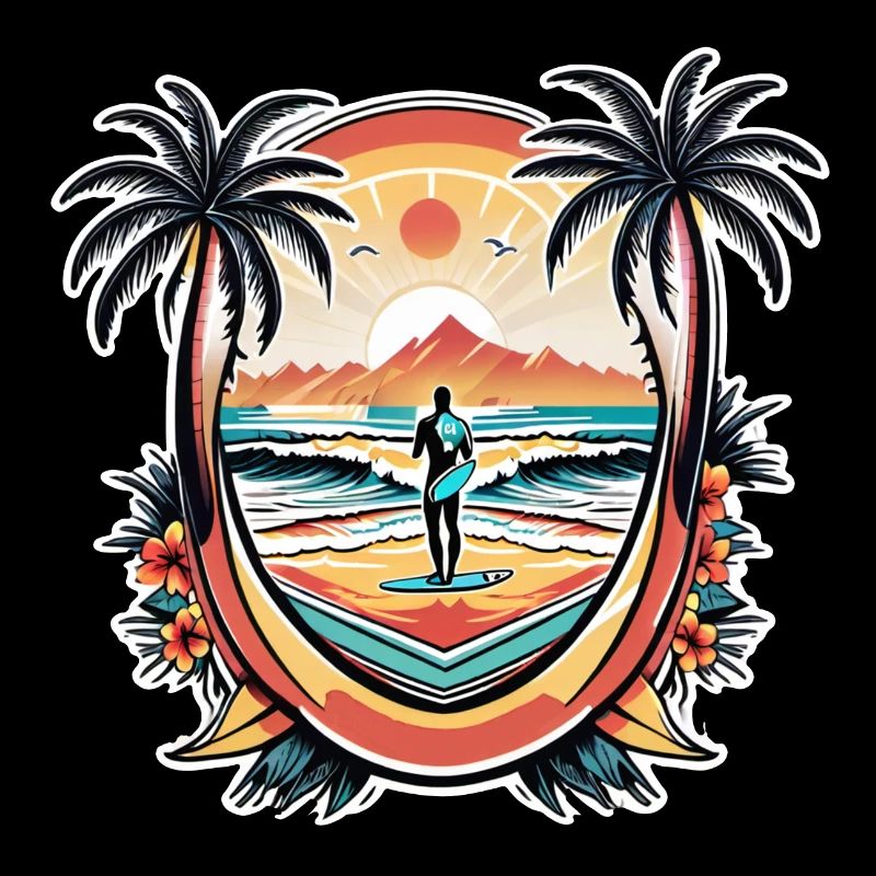 surf plage palmier soleil vacances