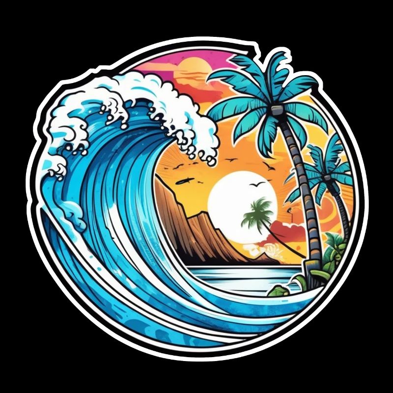 surf plage palmier soleil vacances