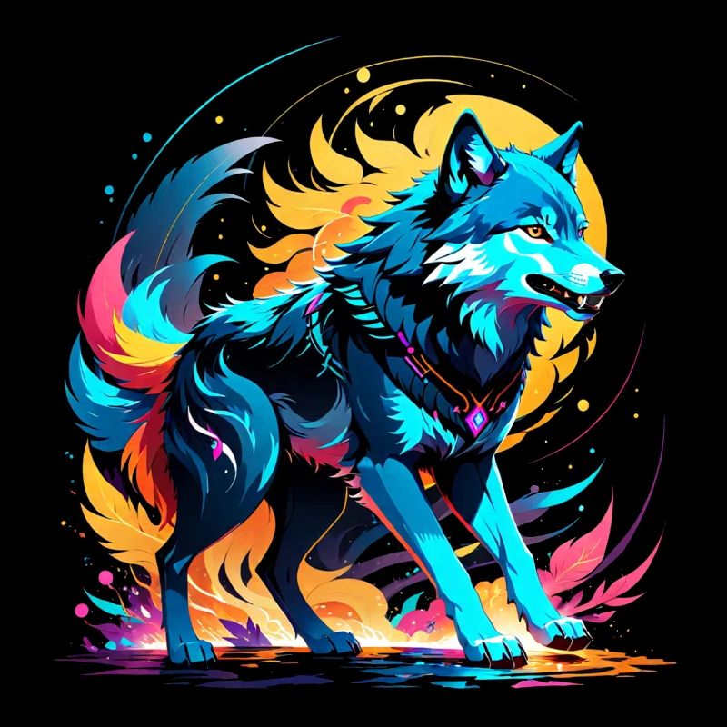 Wolf in Farbe
