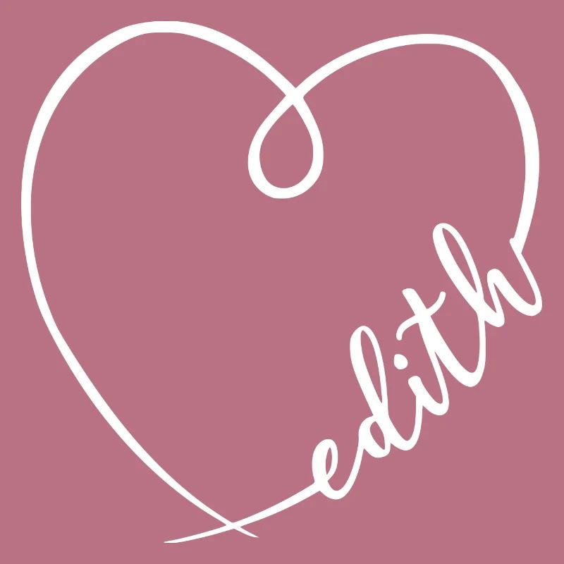 Edith Name Calligraphy Heart