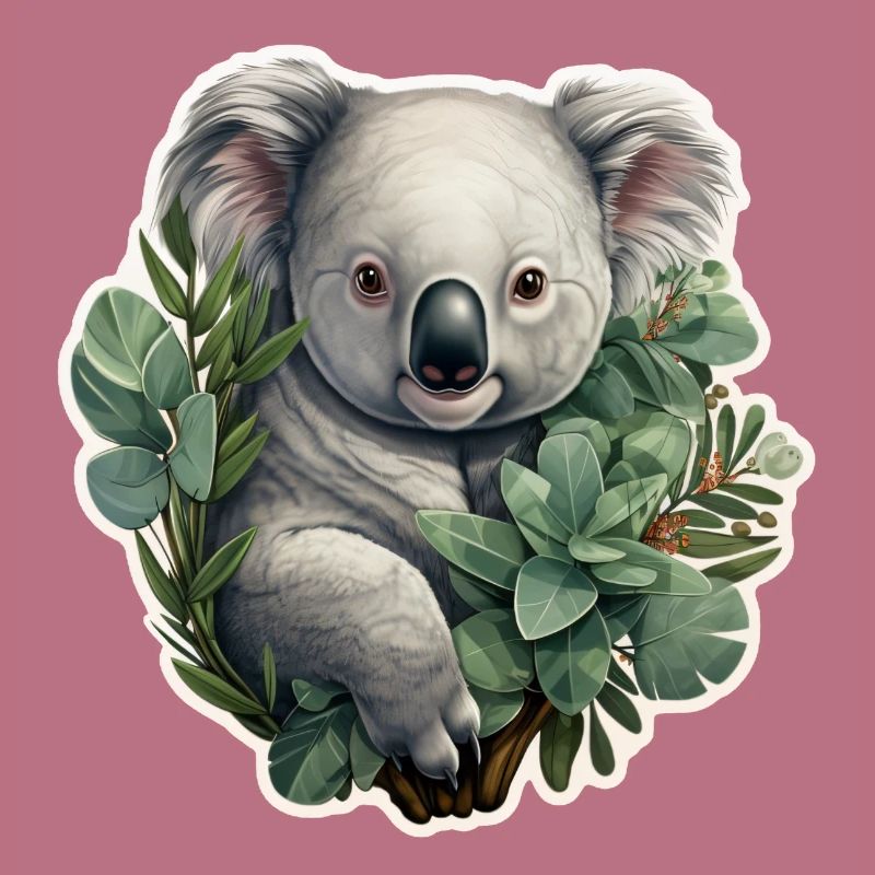 Koala mit Eukalyptus