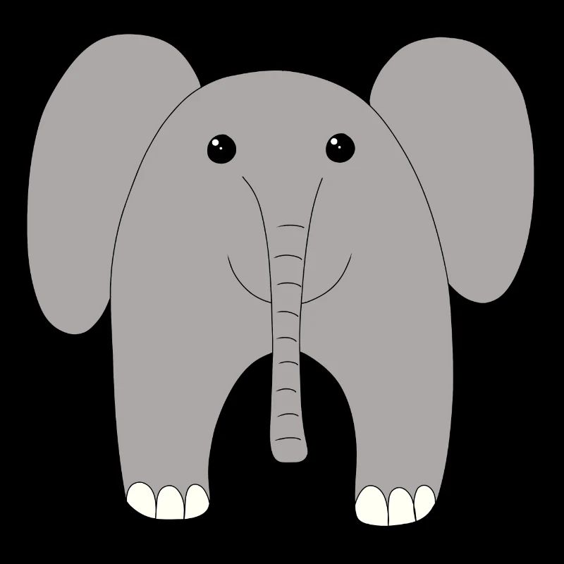 Bébé éléphant - vue de face