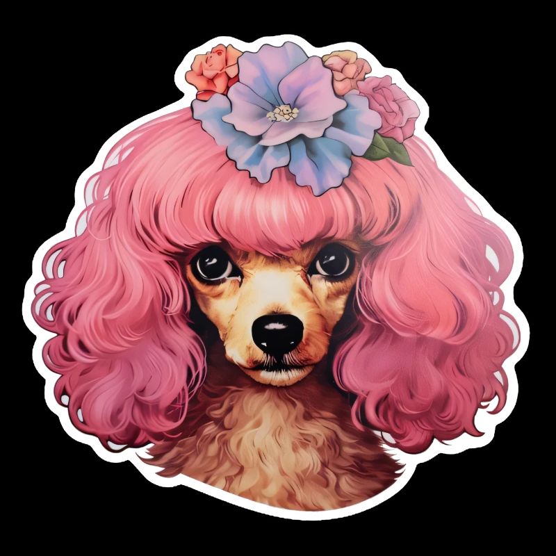 Caniche décoré
