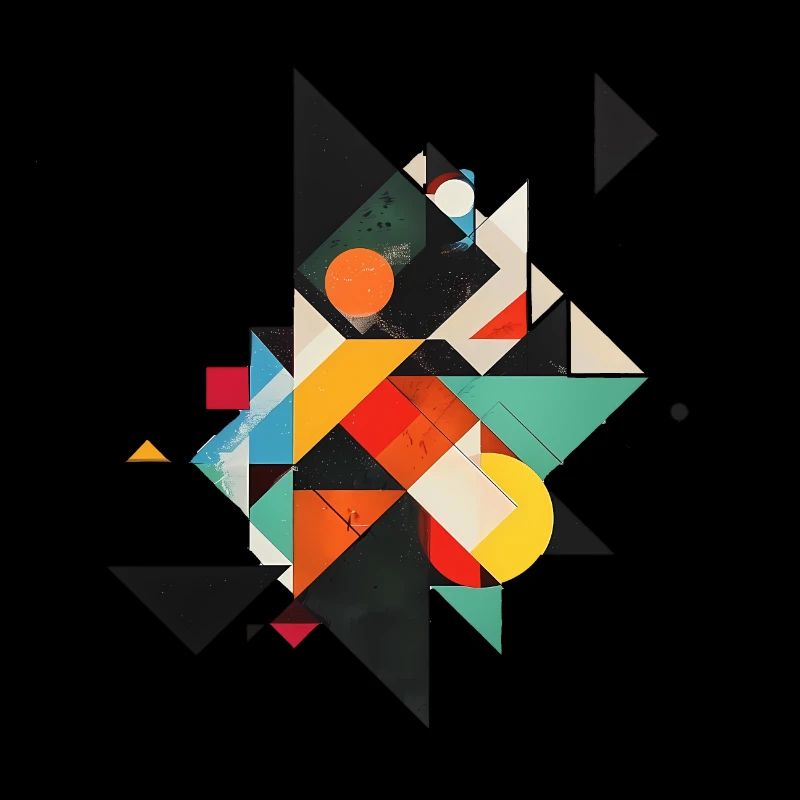 Cooles Geometrisches 80s Motiv